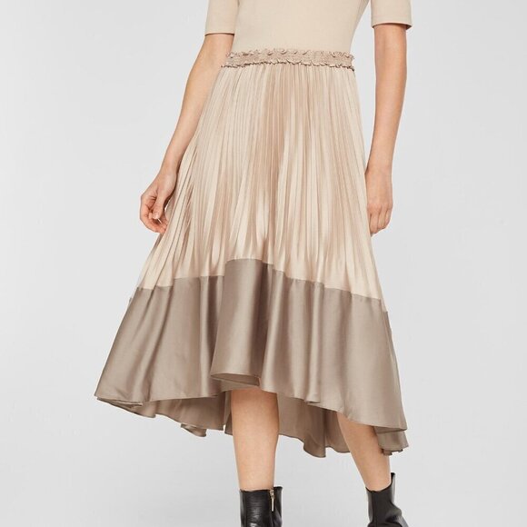 CLUB MONACO Mixed Media Pleated High-low Dress - Picture 4 of 8